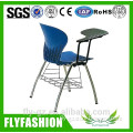Plastic conference chair with writing tablet/chair pad